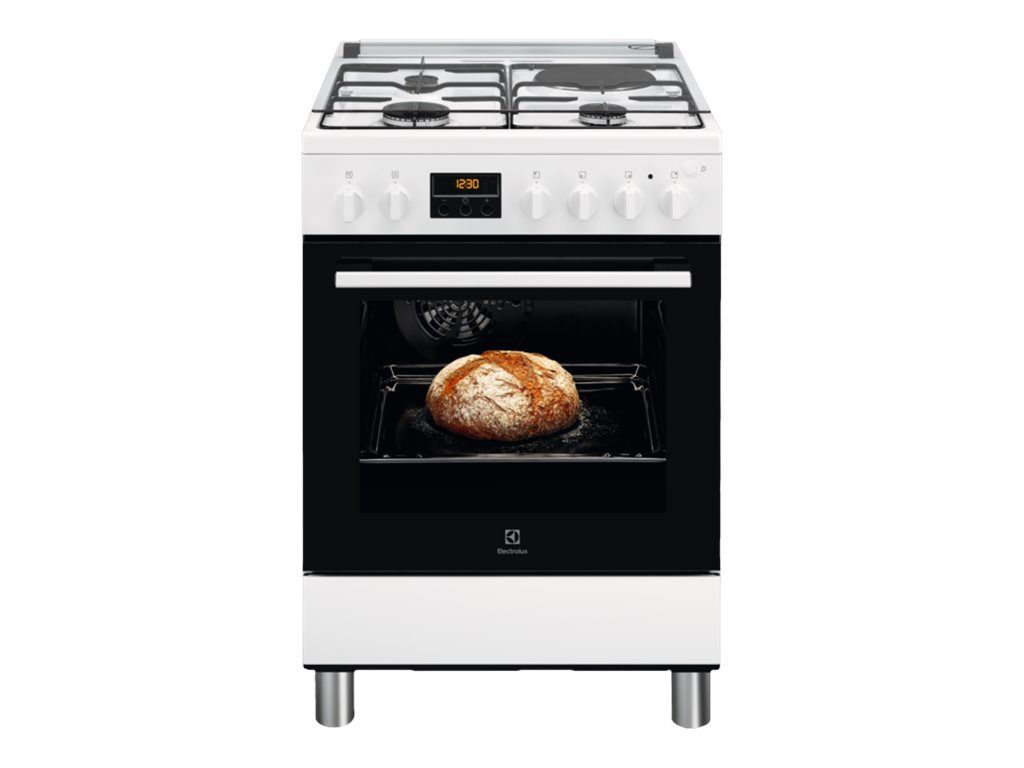 Electrolux LKM648588W - Cuisinière - pose libre - largeur : 60 cm - profondeur : 60 cm - hauteur : 87 cm - avec système auto-nettoyant