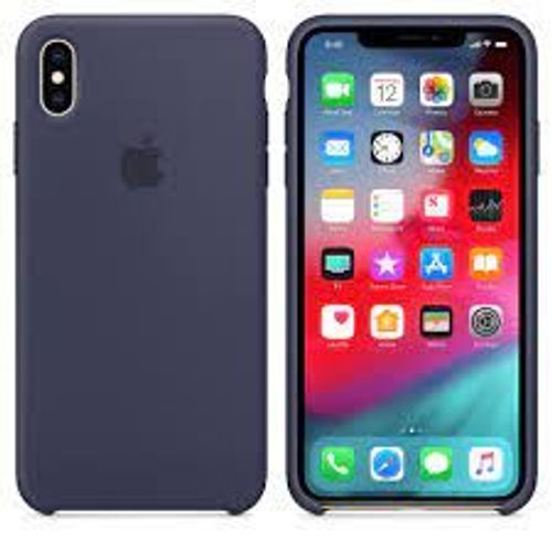 Apple - Coque De Protection Pour Téléphone Portable - Silicone - Bleu Nuit - Pour Iphone Xs Max