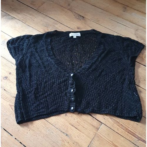 Gilet Noir Croc Top Antonelle T3