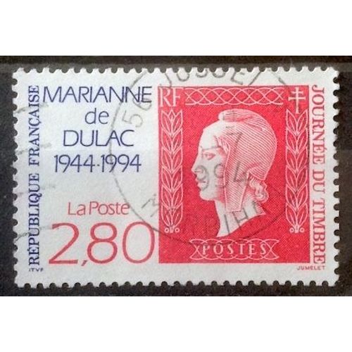 Journée Du Timbre 1994 - Cinquantenaire Marianne Dulac 2,80 (Très Joli N° 2864) Obl - France Année 1994 - Brn83 - N33037