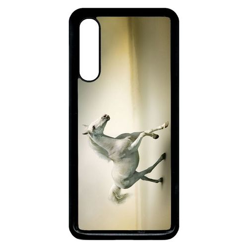 Coque Xiaomi Mi 9 - Cheval Blanc En Course - Noir