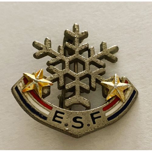 No Pins Ski École Ski Français Esf / 2 Étoiles / Broche Fermeture Épingle