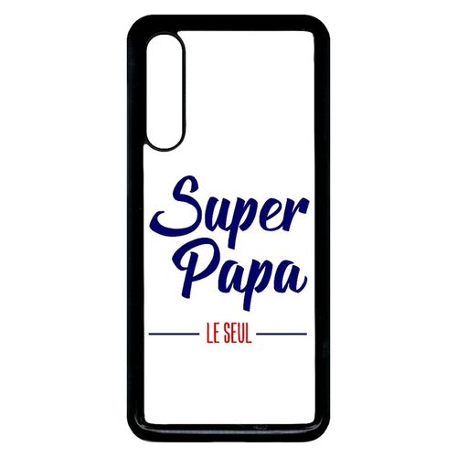 Coque Xiaomi Mi 9 - Super Papa Le Seul Fond Blanc - Noir