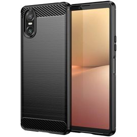Coque Pour Sony Xperia 10 Vi - Housse Etui Silicone Gel Carbone + Film Ecran - Noir