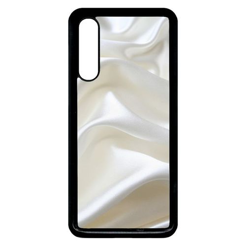Coque Xiaomi Mi 9 - Soie Blanche - Noir