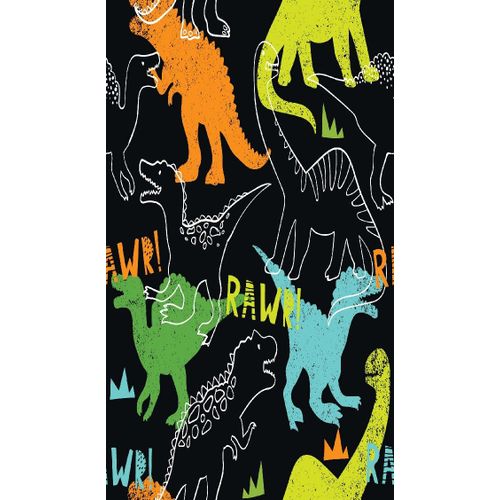 Homemania Tapis Imprimé Dinosaurs 1 - Pour Les Enfants - Décoration De Maison - Antidérapants - Pour Salon, Séjour, Chambre À Coucher - Multicolore En Polyester, Coton, 60 X 100 Cm