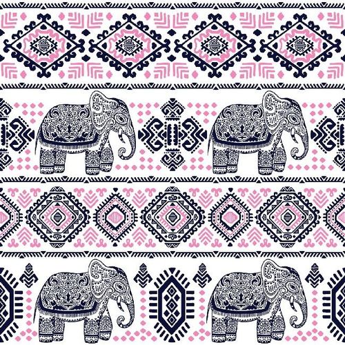 Homemania Tapis Imprimé Elephant Life - Géométrique - Décoration De Maison - Antidérapant - Pour Salon, Séjour, Chambre À Coucher - Multicolore En Polyester, Coton, 100 X 150 Cm