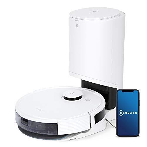 Ecovacs Aspirateur Robot Deebot N8+ Aspirateur Robot Laveur 2en1 Avec Station D Autovidage, Aspiration Puissante, Navigation Intelligente Lds, Barrières