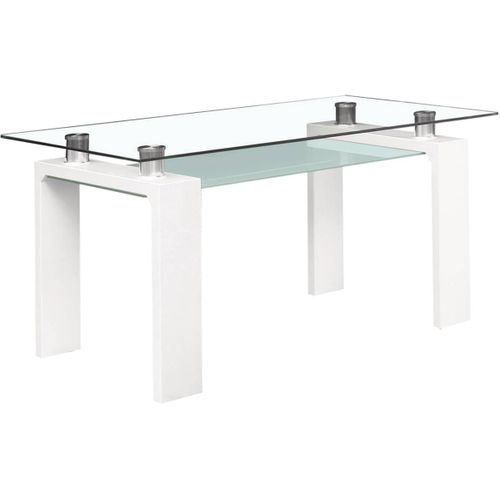 Table Repas Eva - 150 X 80 X 75 Cm - Blanc Laqué