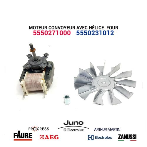 Moteur convoyeur 230V Avec hélice - 5550271000 - Four Electrolux AEG Zanussi