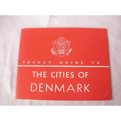 Ww2/Postwar Us " Pocket Guide To The Cities Of Denmark " Américain Impression 1946 Be