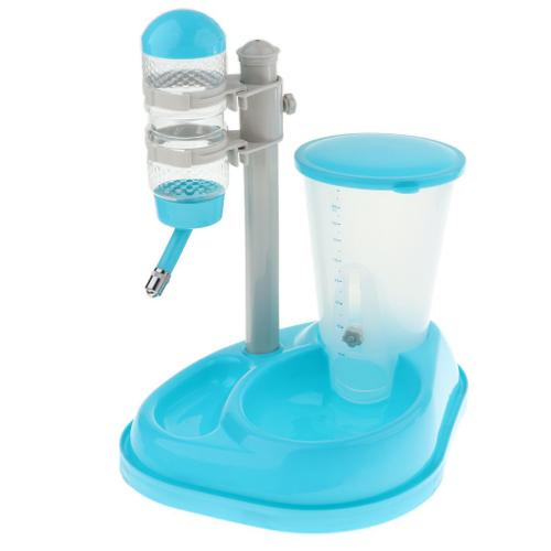 Cuticate Distributeur D'eau Automatique Chien Chat Bouteille D'eau Pour Petit Animaux Portable Bleu