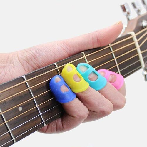 Protège-doigts de guitare en Silicone, cordes de guitare