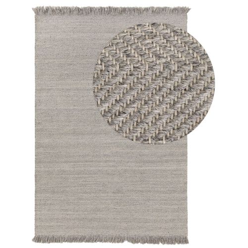 Tapis De Laine Lars Gris Clair 120x170 Cm - Tapis Nature