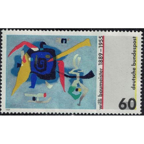 Allemagne 1989 Used Bluxao I Peinture De Willi Baumeister Su