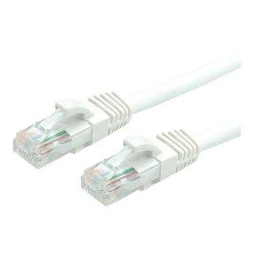 VALUE - Cordon de raccordement - RJ-45 (M) pour RJ-45 (M) - 5 m - UTP - CAT 6 - sans halogène, moulé, solide - blanc