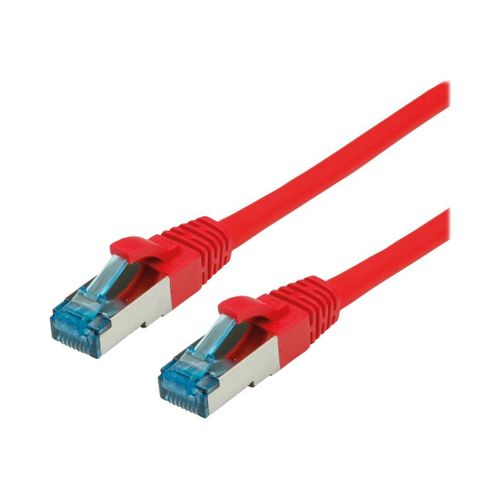 VALUE - Cordon de raccordement - RJ-45 (M) pour RJ-45 (M) - 7 m - SFTP, PiMF - CAT 6a - sans halogène, moulé, sans crochet, bloqué - rouge