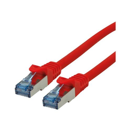 Roline - Cordon de raccordement - RJ-45 (M) pour RJ-45 (M) - 50 cm - SFTP, PiMF - CAT 6a - rouge
