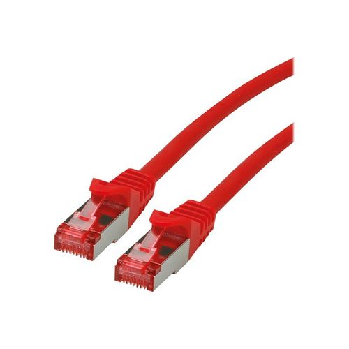 Roline - Cordon de raccordement - RJ-45 (M) pour RJ-45 (M) - 1.5 m - SFTP, PiMF - CAT 6 - sans halogène, moulé, bloqué - rouge