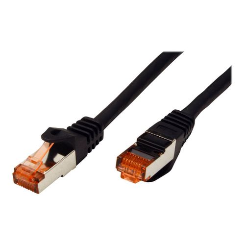 Roline - Cordon de raccordement - RJ-45 (M) pour RJ-45 (M) - 50 cm - SFTP, PiMF - CAT 6 - sans halogène, moulé, bloqué - noir