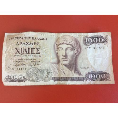 1 Billet De 1000 Drachmes, Grèce, 1987