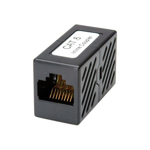 Roline - Coupleur réseau - RJ-45 (F) pour RJ-45 (F) - non blindé - CAT 6 - noir