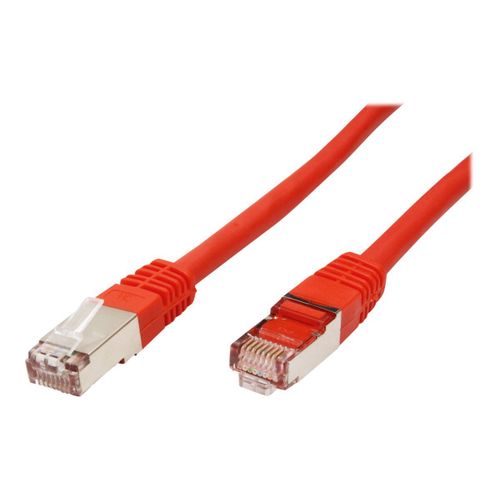 VALUE - Cordon de raccordement - RJ-45 (M) pour RJ-45 (M) - 50 cm - SFTP, PiMF - CAT 6e - moulé, bloqué - rouge