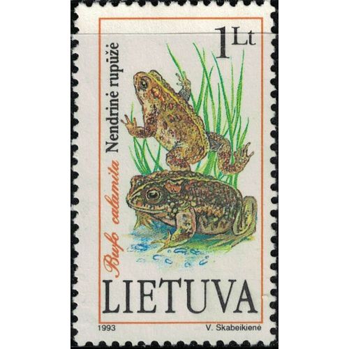 Lituanie 1993 Used Animal Amphibien Bufo Calamita Crapaud Calamite Su