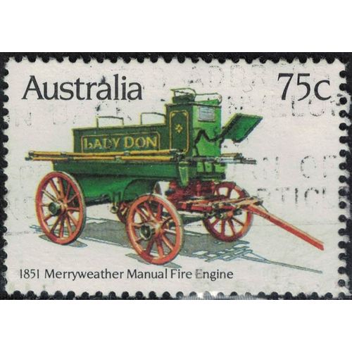 Australie 1983 Oblitéré Used Camion De Pompiers Manuel Merryweather Manual Fire Engine Su