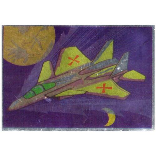 Panini Stickers - Argenté - Avion - Années 80