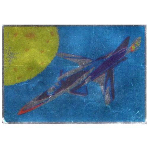 Panini Stickers - Argenté - Avion - Années 80
