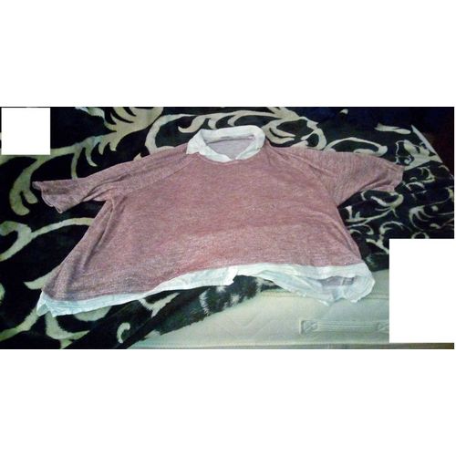 Tunique Chemise Rose Scintillante Gemo Taille 54-56 ..