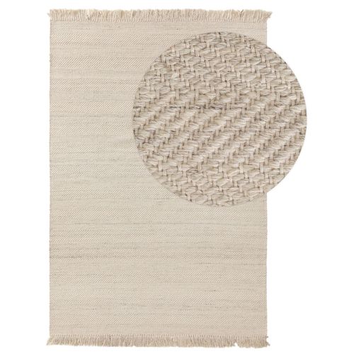 Tapis De Laine Lars Crème 80x150 Cm - Tapis Nature