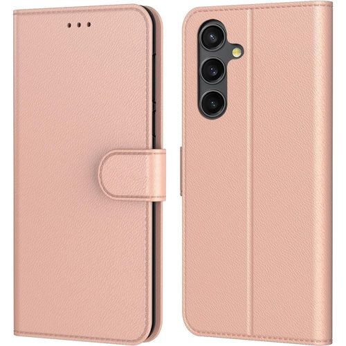 Coque Pour Samsung Galaxy A05s, Coque Samsung A05s,Etui Protection Housse Premium En Cuir Pu, Emplacements Cartes , Pochette Flip Case Pour Book Rose, Samsung A05s