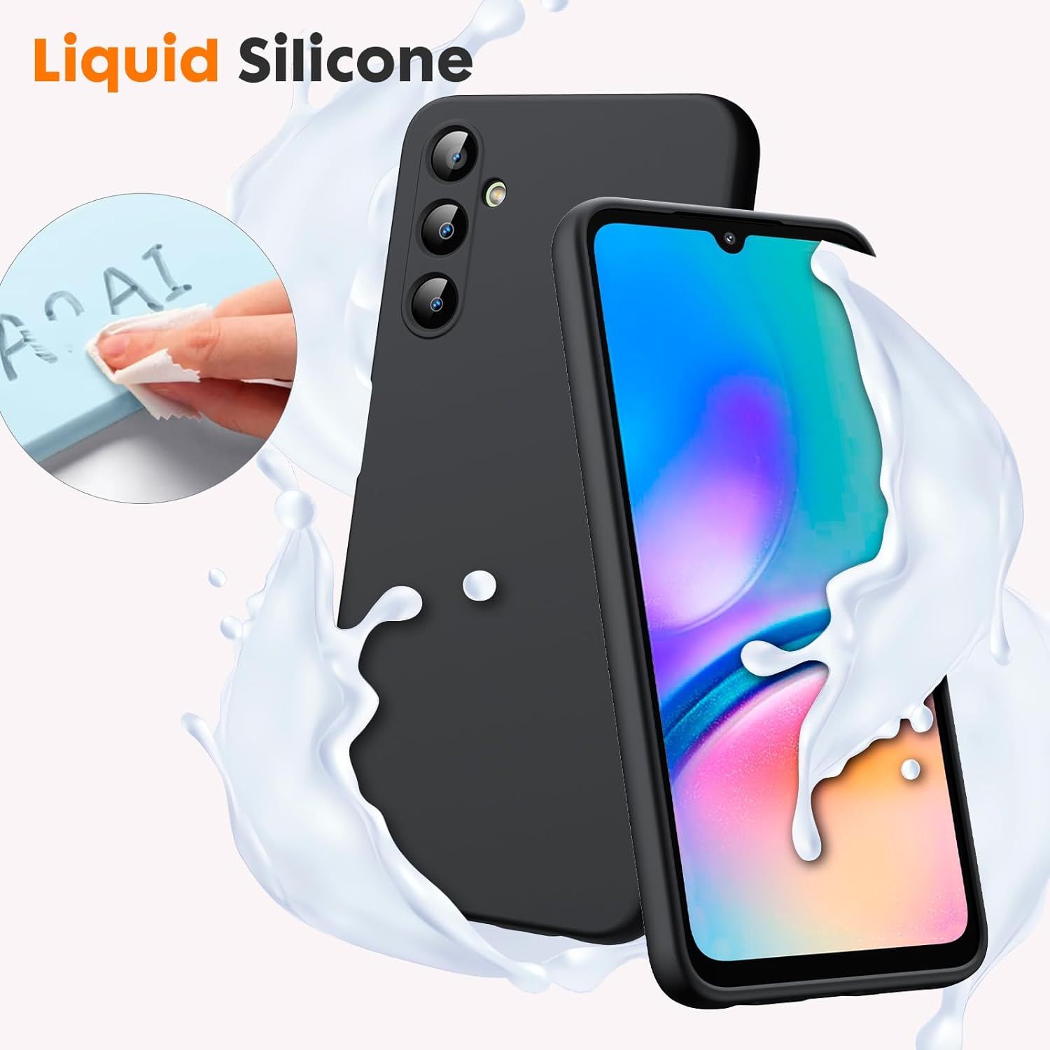 Coque Pour Samsung Galaxy A05s, Coque Silicone Liquide Intr... - 3
