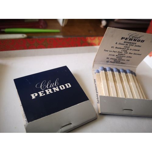 Objet A Collectionner : Allumettes Publicite Club Pernod