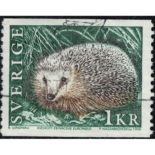 Suède 1996 Oblitéré Used Animal Mammifère Erinaceus Europaeus Hérisson Commun Su