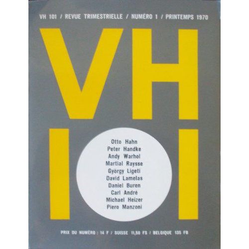 Vh 101 Revue Trimestrielle N° 1 Printemps 1970.Direction De O Hahn, F Esselier.