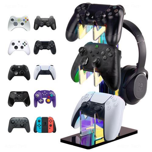 Support Universel En Acrylique Irisé À 3 Niveaux Pour Manette De Jeu Ps5 Xbox One Switch Coloré Accessoires De Jeu Support De Casque Stable Antidérapant