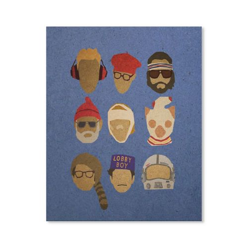 Canevas imprimer Chapeaux de Wes Anderson Sans cadre 40x50cm DIY installer