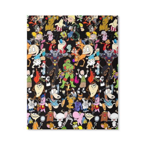 Canevas imprimer Dessins animés rétro Razmoket années 80 90 émission de télévision dessin animé rockos life Sans cadre 40x50cm DIY installer