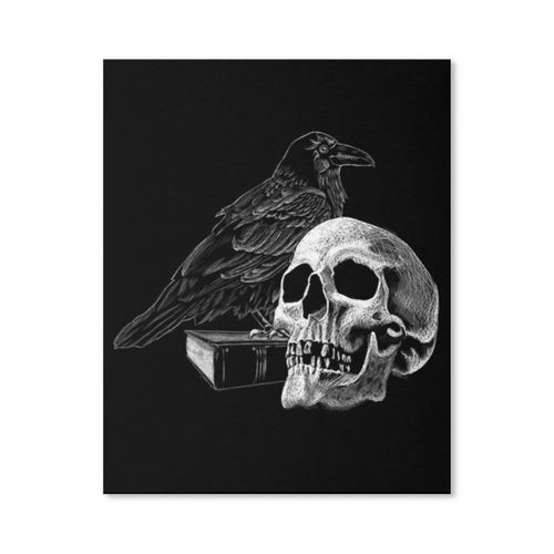 Canevas imprimer Dit le Corbeau avec Skull Sans cadre 40x50cm DIY installer