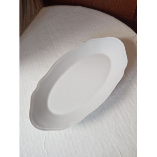 Petit Plat Blanc Porcelaine 23 Cm De Long