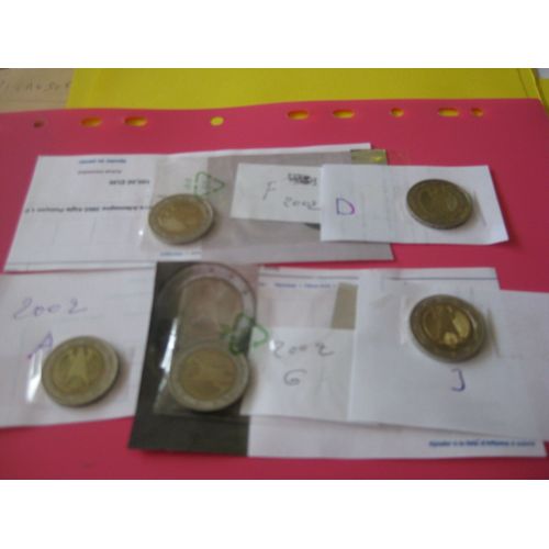 5 Piéces 2 Euros France Trés Bon État
