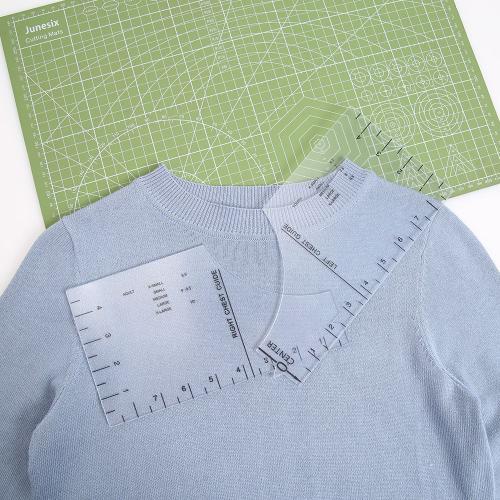 Tricot Compteur Densité Règle Outils De Couture T-Shirt Guide De Placement Règle Alignement Tissu Centrage Outil Couture Acces 4bo
