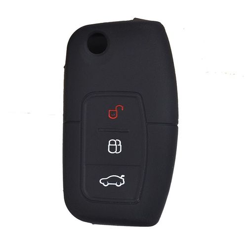 Noir1 - Housse De Protection En Silicone Pour Clé Télécommande, Pour Ford Focus Fiesta Galaxy C-Max S-Max Bf Fg Falcon Xr6 Xr8