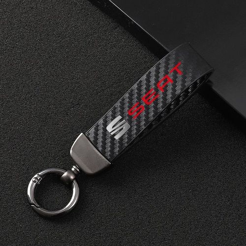 Noir1 - Nouvelle Fiber De Carbone Voiture Clés 4s Shop Beau Cadeau Clés Pour Seat Leon 5f Mk1 Mk2 Mk3 Ibiza Cupra Altea Ceinture De Course