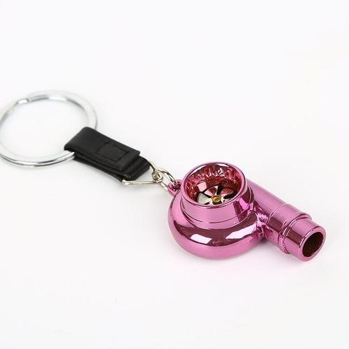 Sifflet Violet1 - Whistle Sound Turbo Turbine Long Style Metal Keychain Key Chain Ring Keyring Keyfob Pendent Car Auto Part Charger Spinning