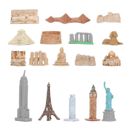 17pcs Miniature Btiments Anciens Jouets Autour Du Monde Ville Miniatures Btiments Pyramide gyptienne Maquette Jouets gypte Ancienne