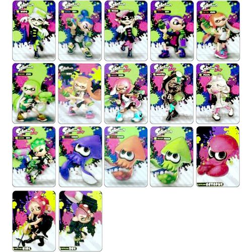 17pcs Nfc Mini Carte, Perle Et Coralie Amiibo Pour Splatoon Serie 1-3 Compatible Avec Nintendo Switch/Switch Oled/Switch Lite/Wii U/New 3ds